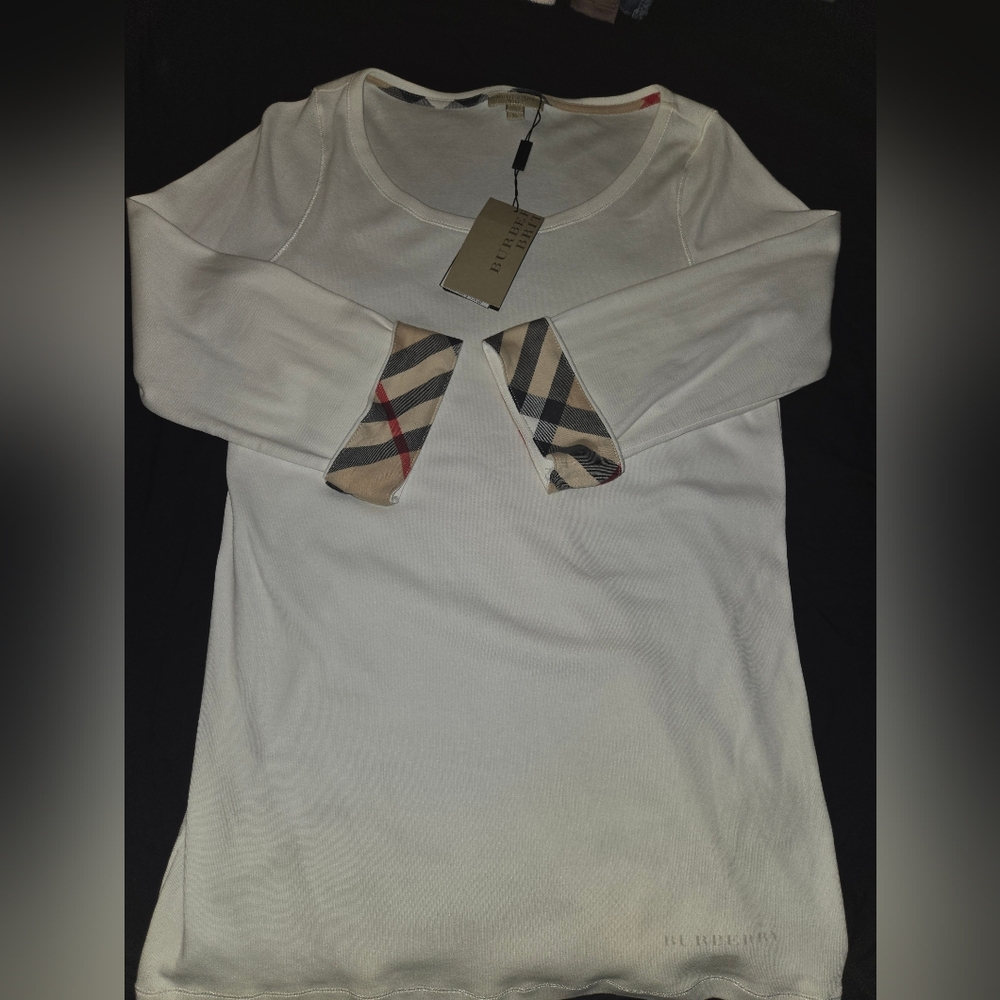 NWT Burrbery Brit 3/4 sleeve Top